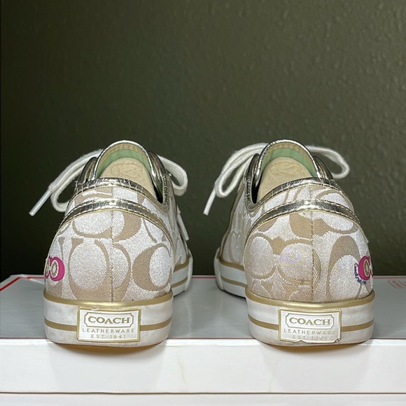 HTF COACH DEE POPPY DAISY C APPLIQUE SIGNATURE SNEAKERS - Picture 7 of 16